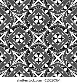 Design seamless monochrome decorative pattern. Abstract lines textured background. Vector art. No gradient