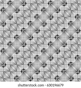 Design seamless monochrome decorative pattern. Abstract geometric background. Vector art. No gradient