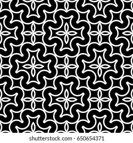 Design seamless monochrome decorative pattern. Abstract background. Vector art