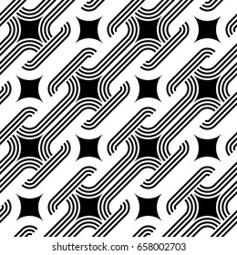 Design seamless monochrome decorative pattern. Abstract background. Vector art