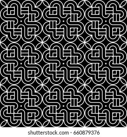 Design seamless monochrome decorative pattern. Abstract striped background. Vector art