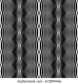 Design seamless monochrome decorative pattern. Abstract background. Vector art. No gradient
