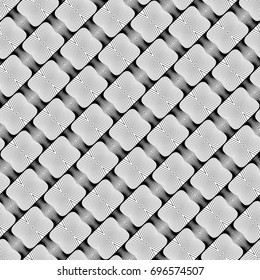 Design seamless monochrome decorative pattern. Abstract background. Vector art. No gradient