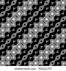 Design seamless monochrome decorative pattern. Abstract background. Vector art. No gradient