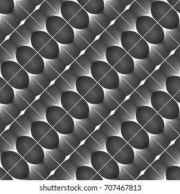 Design seamless monochrome decorative pattern. Abstract lines textured background. Vector art. No gradient