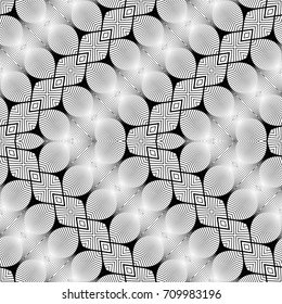Design seamless monochrome decorative pattern. Abstract zigzag background. Vector art