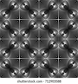Design seamless monochrome decorative pattern. Abstract background. Vector art. No gradient