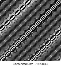 Design seamless monochrome decorative pattern. Abstract background. Vector art. No gradient