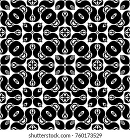 Design seamless monochrome decorative pattern. Abstract background. Vector art