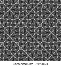 Design seamless monochrome decorative pattern. Abstract background. Vector art. No gradient