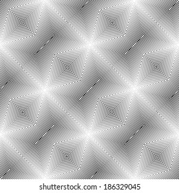 Design seamless monochrome diagonal geometric pattern. Abstract diamond lines textured background. Vector art