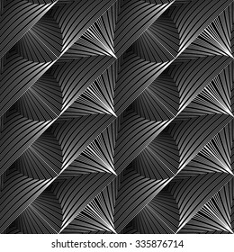 Design seamless monochrome diagonal pattern. Abstract twisted lines textured background. Vector art. No gradient