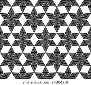 Design seamless monochrome diamond decorative pattern. Abstract doodle lines textured background. Vector art. No gradient