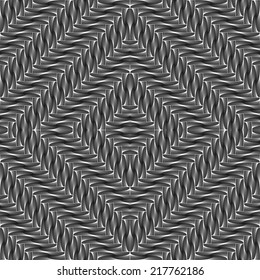 Design seamless monochrome diamond geometric pattern. Abstract diagonal stripy background. Vector art