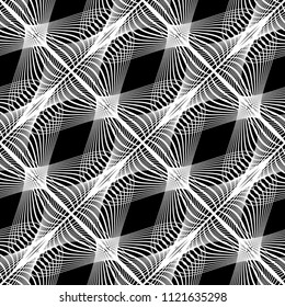 Design seamless monochrome diamond pattern. Abstract decorative background. Vector art. No gradient