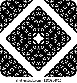 Design seamless monochrome diamond pattern. Abstract grating background. Vector art