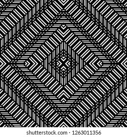 Design seamless monochrome diamond pattern. Abstract geometric background. Vector art