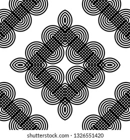 Design seamless monochrome diamond pattern. Abstract grating background. Vector art