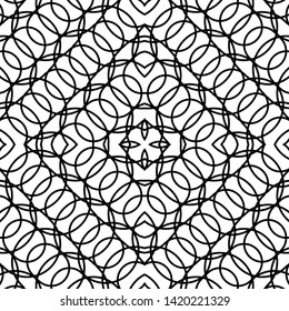 Design seamless monochrome diamond pattern. Abstract grating background. Vector art