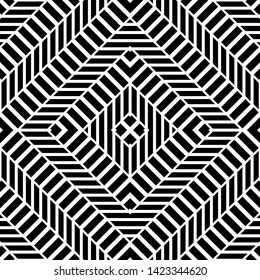 Design seamless monochrome diamond pattern. Abstract geometric background. Vector art