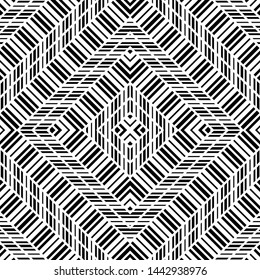 Design seamless monochrome diamond pattern. Abstract geometric background. Vector art