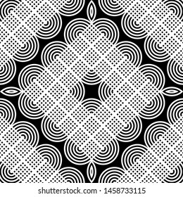 Design seamless monochrome diamond pattern. Abstract grating background. Vector art