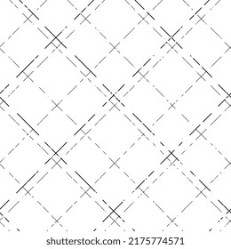 Erstellen Sie nahtlose monochrome Diamantmuster. Vektorgrafik Schwarz-Weiß strukturiert geometrisch.