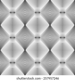 Design seamless monochrome diamond pattern. Abstract lines textured background. Vector art. No gradient