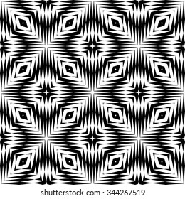 Design seamless monochrome diamond pattern. Abstract geometric lattice background. Vector art. No gradient