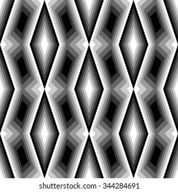Design seamless monochrome diamond pattern. Abstract geometric background. Vector art. No gradient
