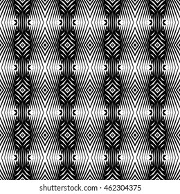 Design seamless monochrome diamond pattern. Abstract decorative background. Vector art. No gradient