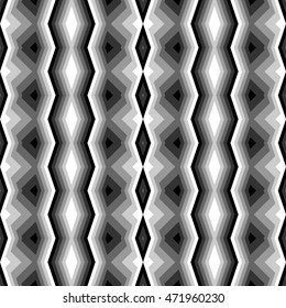 Design seamless monochrome diamond pattern. Abstract geometric background. Vector art. No gradient