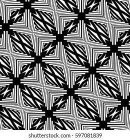 Design seamless monochrome diamond pattern. Abstract textured background. Vector art. No gradient
