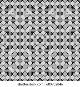 Design seamless monochrome diamond pattern. Abstract decorative background. Vector art. No gradient