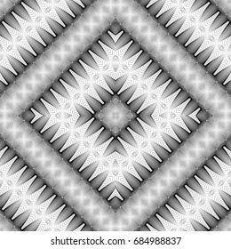 Design seamless monochrome diamond pattern. Abstract decorative background. Vector art. No gradient