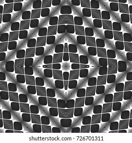 Design seamless monochrome diamond pattern. Abstract decorative background. Vector art. No gradient
