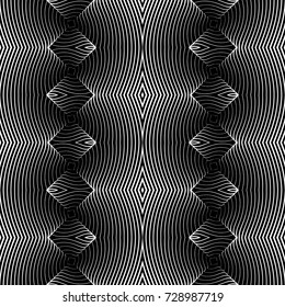 Design seamless monochrome diamond pattern. Abstract background. Vector art. No gradient