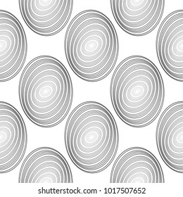 Design seamless monochrome ellipse pattern. Abstract lines textured background. Vector art. No gradient