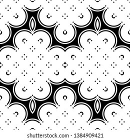Design seamless monochrome floral pattern. Abstract decorative background. Vector art