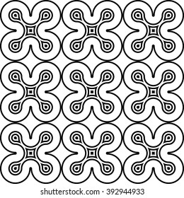 Design seamless monochrome flower pattern. Abstract background. Vector art