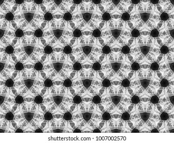 Design seamless monochrome geometric pattern. Abstract lines textured background. Vector art. No gradient
