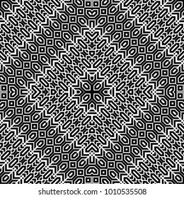 Design seamless monochrome geometric pattern. Abstract background. Vector art. No gradient