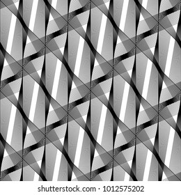 Design seamless monochrome geometric pattern. Abstract grid background. Vector art. No gradient