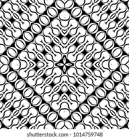 Design seamless monochrome geometric pattern. Abstract decorative background. Vector art. No gradient