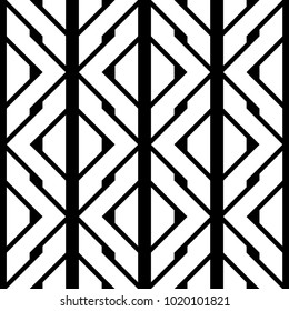 Design seamless monochrome geometric pattern. Abstract background. Vector art
