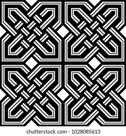 Design seamless monochrome geometric pattern. Abstract background. Vector art