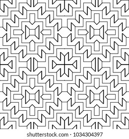 Design seamless monochrome geometric pattern. Abstract zigzag background. Vector art