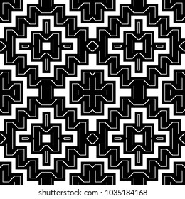 Design seamless monochrome geometric pattern. Abstract zigzag background. Vector art