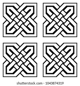 Design seamless monochrome geometric pattern. Abstract background. Vector art