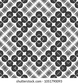 Design seamless monochrome geometric pattern. Abstract striped background. Vector art